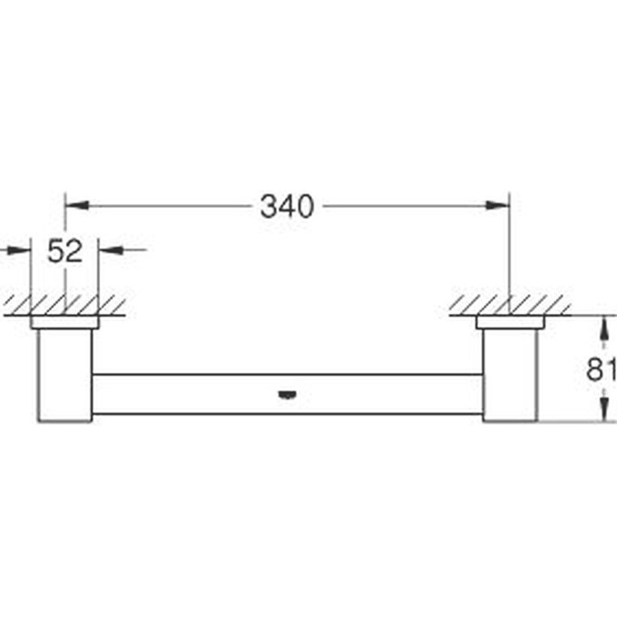 Рушникотримач 34 см Grohe Essentials Cube 40514001, фото , изображение 2