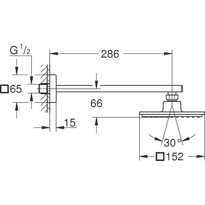 Верхній душ Grohe Euphoria Cube 26073000, фото , изображение 2