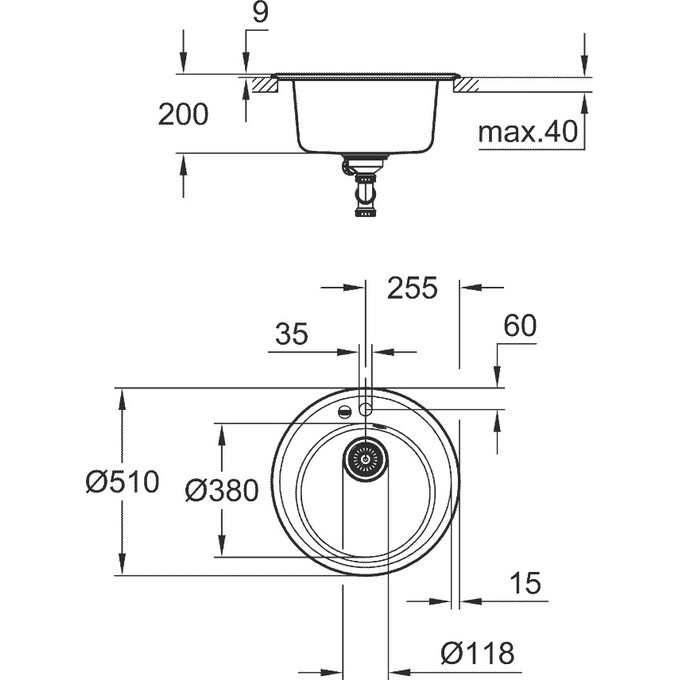 Мойка для кухни Grohe K200 31656AT0, фото 3