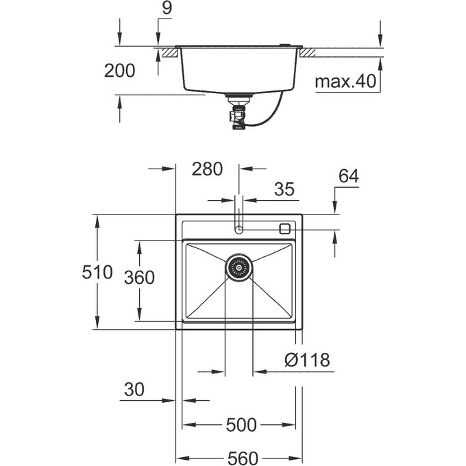 Мойка для кухни Grohe K700 31651AT0, фото 5
