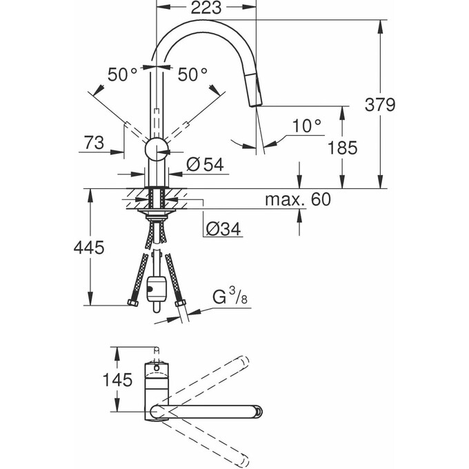 Змішувач для кухні Grohe Minta 32321002, фото , изображение 5