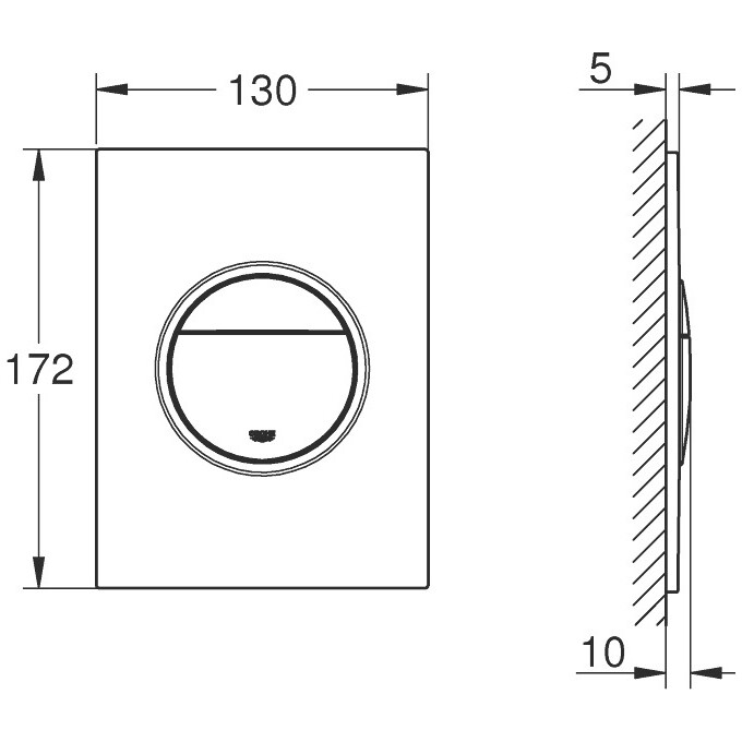 Клавіша змиву Grohe Nova Cosmopolitan S 37601SH0, фото , изображение 2