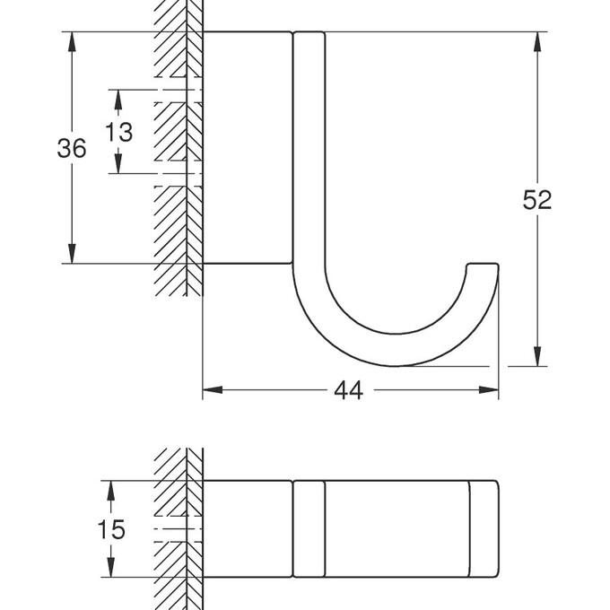 Гачок Grohe Selection 41039000, фото , изображение 2
