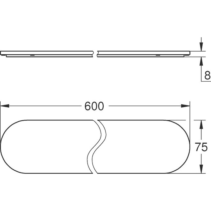Скляна полиця Grohe Selection 41057000, фото , изображение 3