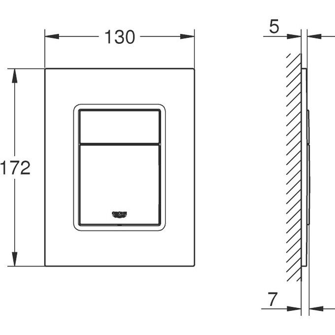 Клавіша змиву Grohe Skate Cosmopolitan S 37535000, Колір виробника: хром, фото , изображение 4