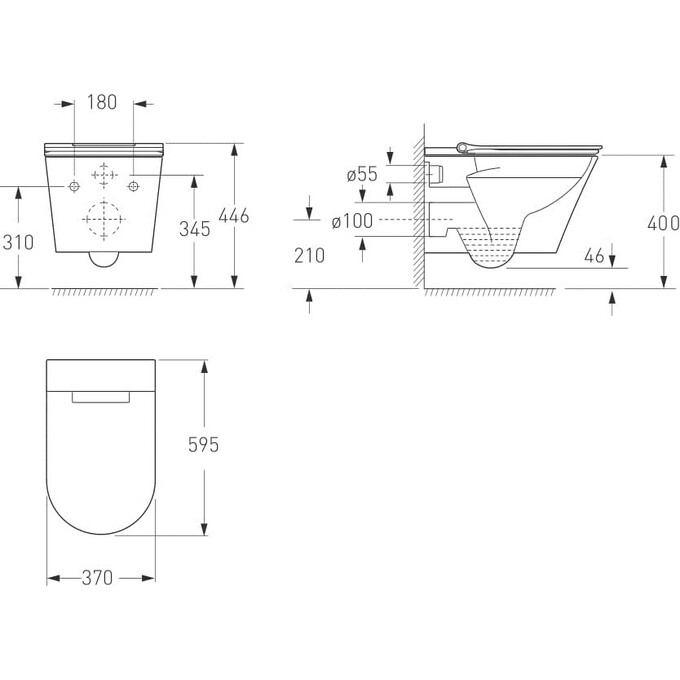 Подвесной унитаз-биде с сиденьем микролифт Volle Nemo 13-17-777, фото 14
