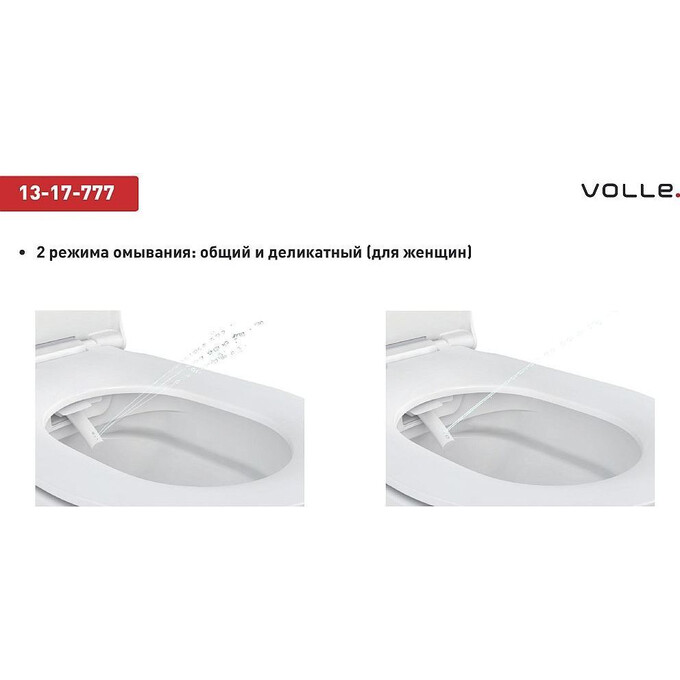 Подвесной унитаз-биде с сиденьем микролифт Volle Nemo 13-17-777, фото 4