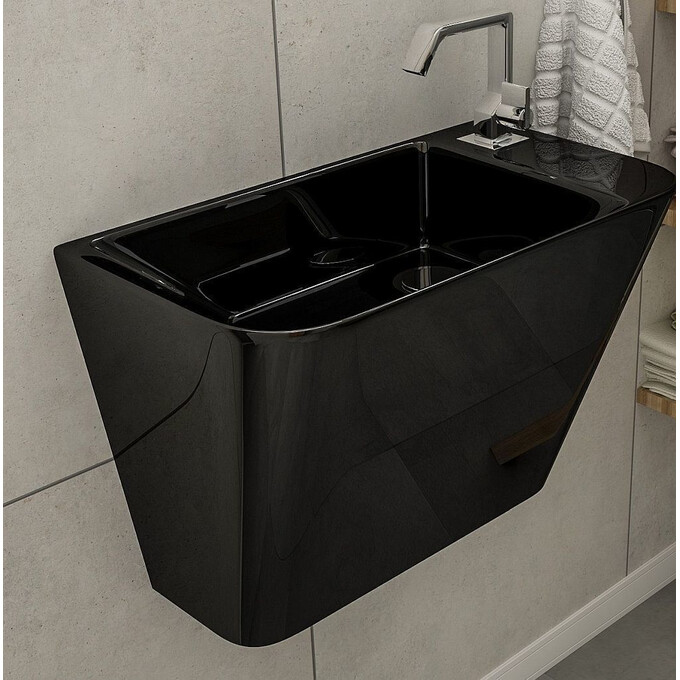 Раковина подвесная 50 см Volle Teo 13-88-601Black, фото 2