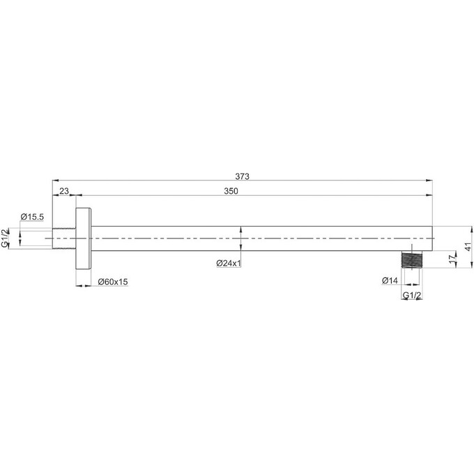 Кронштейн для верхнего душа 35 см Volle 16009103, фото 2