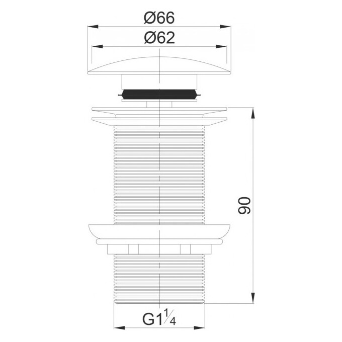 Донный клапан Volle 90-00-043, фото 2