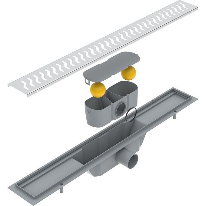 Душовий трап 80 см Volle 90-22-803, Колір виробника: нержавіюча сталь, Доступні розміри: 80, фото , изображение 3