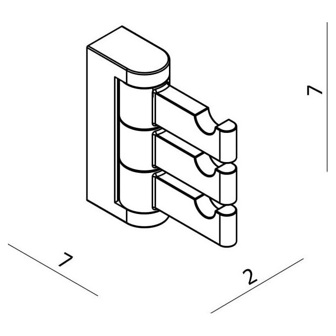 Крючок тройной поворотный Volle Fiesta 15-77-702, фото 2