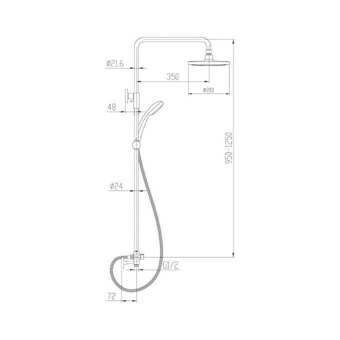 Душевая система Volle Nemo 15149100 (без смесителя), фото 2