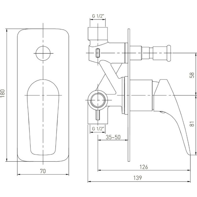Смеситель для ванны Volle Orlando 15192200, фото 2