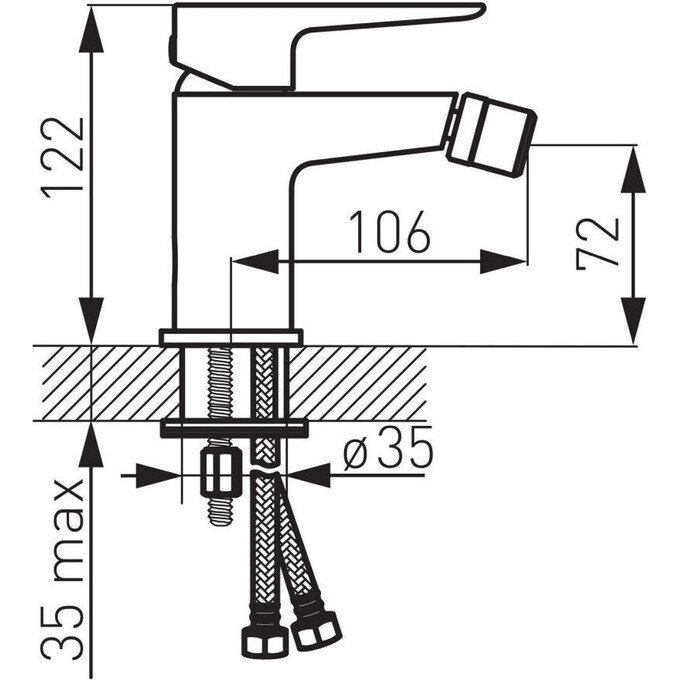 Змішувач для біде Ferro Adore BDR6, фото , изображение 4
