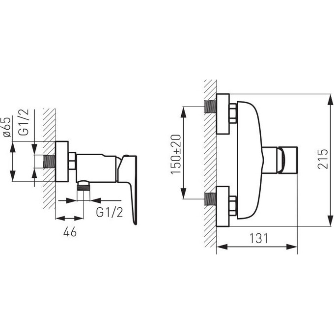 Смеситель для душа Ferro Adore BDR7BLC, фото 7