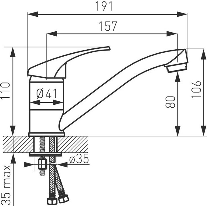 Змішувач для раковини Ferro Basic BBC2A, фото , изображение 4