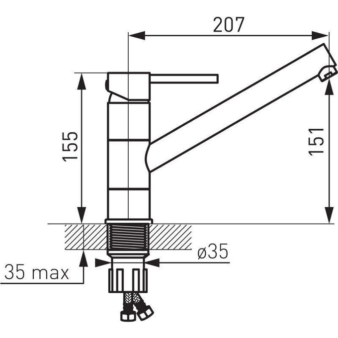 Змішувач для кухні Ferro Fiesta BFI4, фото , изображение 7