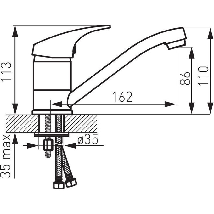 Змішувач для раковини Ferro One BFO2A, фото , изображение 7