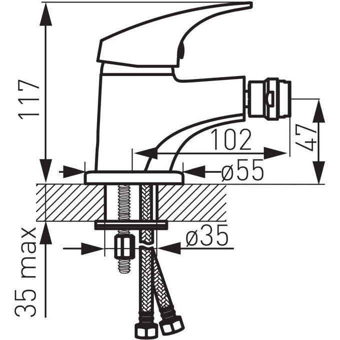 Змішувач для біде Ferro One BFO6, фото , изображение 4