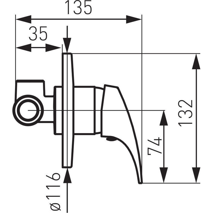 Змішувач для душу Ferro One BFO7PA, фото , изображение 4