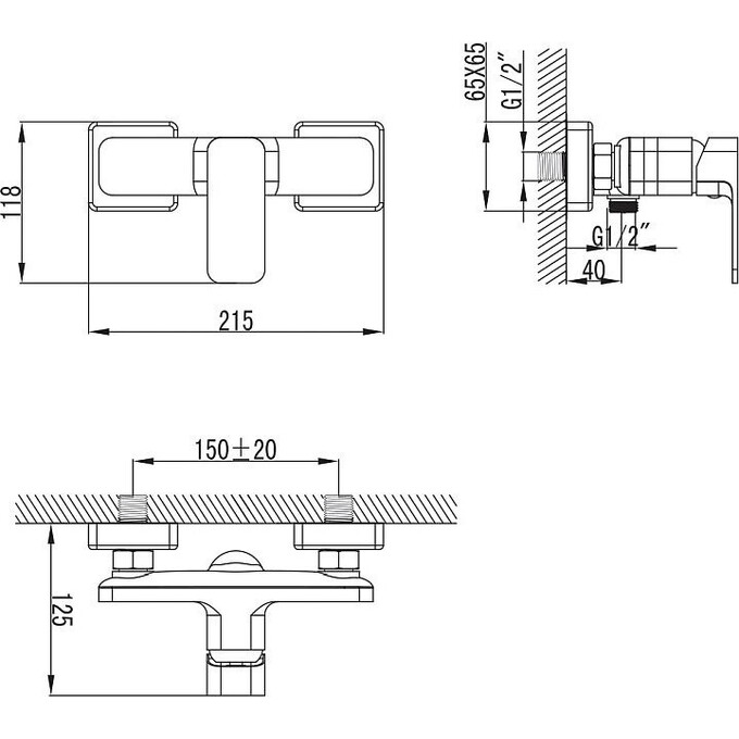 Смеситель для душа Imprese Bilovec 15256, фото 5