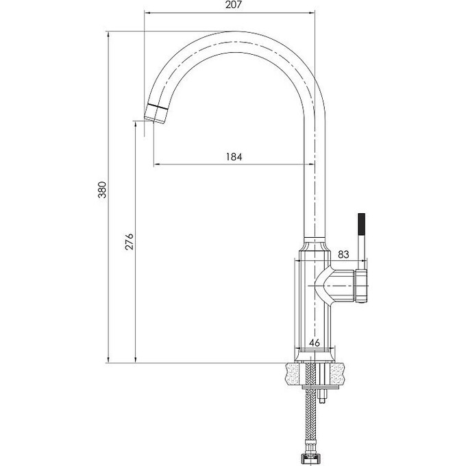 Смеситель для кухни Imprese Brenta ZMK071901150, фото 2