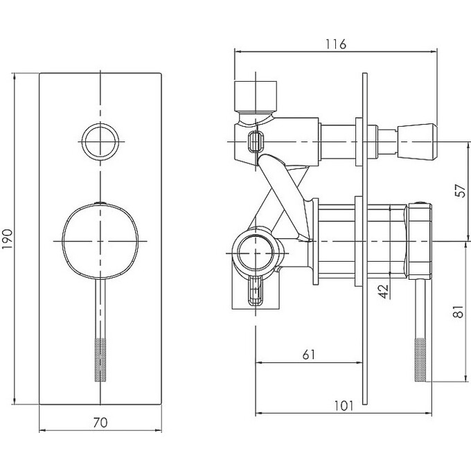 Смеситель для ванны Imprese Brenta ZMK091908041, фото 2
