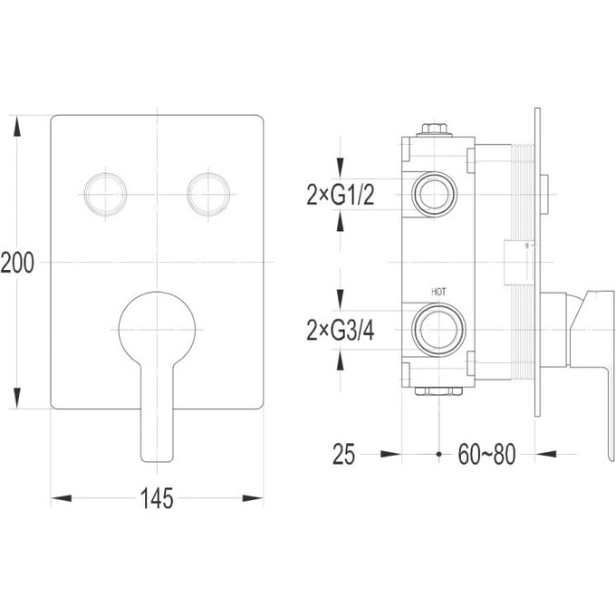 Смеситель для душа Imprese Smart Click ZMK101901201, фото 2