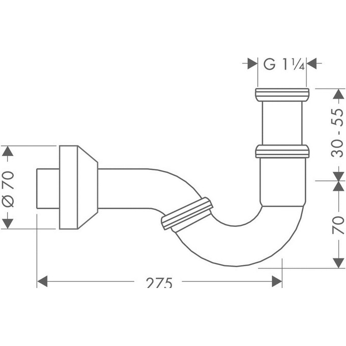 Сифон для биде Hansgrohe 55237000, фото 2