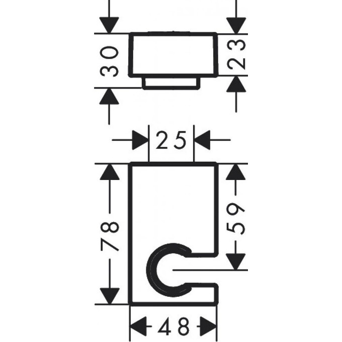 Держатель для душа, бронза матовая Hansgrohe Porter 28387140, Цвет производителя: бронза, фото 2