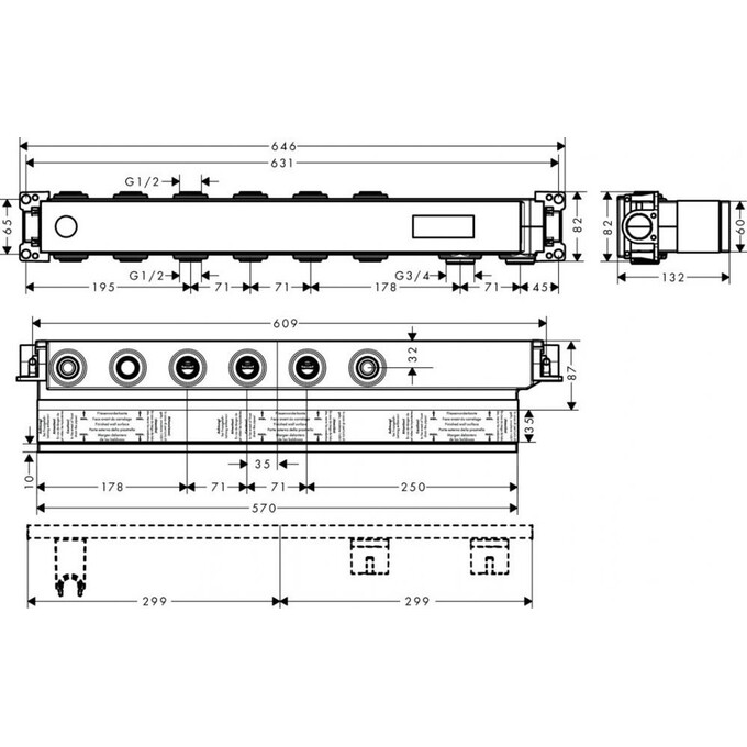 Прихована частина на 4 споживача Hansgrohe Rainselect 15312180, фото , изображение 2