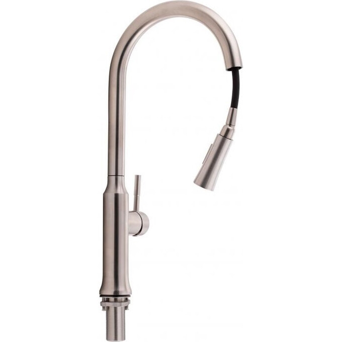 Смеситель для кухни Qtap Baruska QTBAR9137103UN (никель, с выдвижной лейкой), фото 2