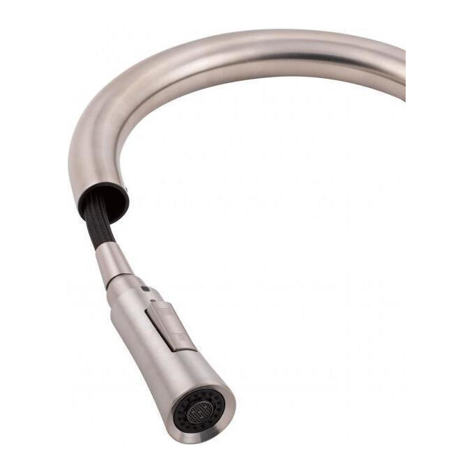 Смеситель для кухни Qtap Baruska QTBAR9137103UN (никель, с выдвижной лейкой), фото 6