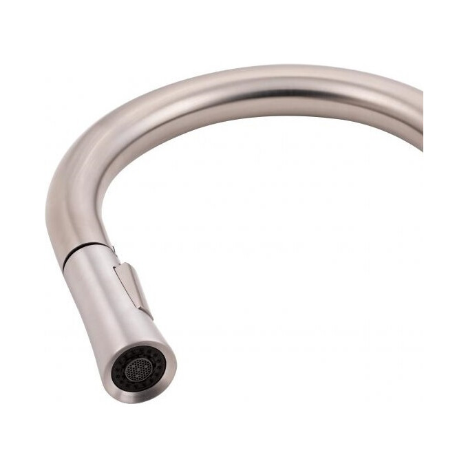 Смеситель для кухни Qtap Evicka QTEVI91103UN (никель, с выдвижной лейкой), фото 5