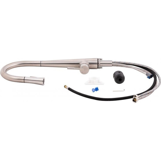 Смеситель для кухни Qtap Evicka QTEVI91103UN (никель, с выдвижной лейкой), фото 7