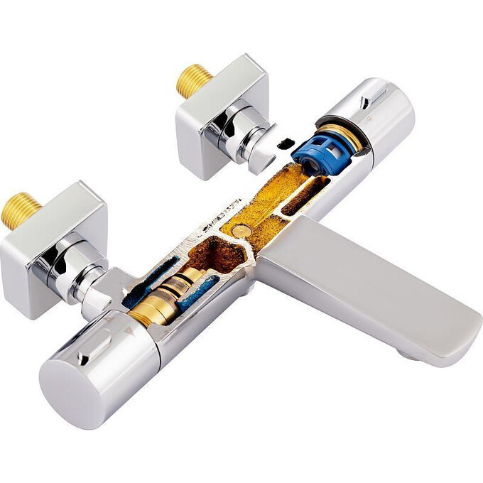 Термостатический смеситель для ванны Qtap Votice QVTC30T105GC, фото 7