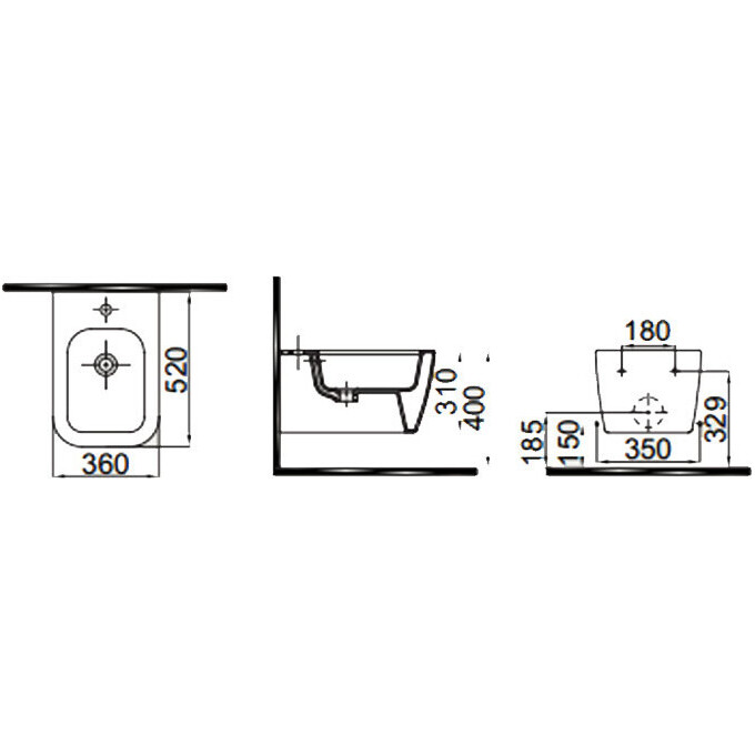 Біде підвісне Idevit Halley 3206-2605-1201 (білий/декор срібло), фото , изображение 4