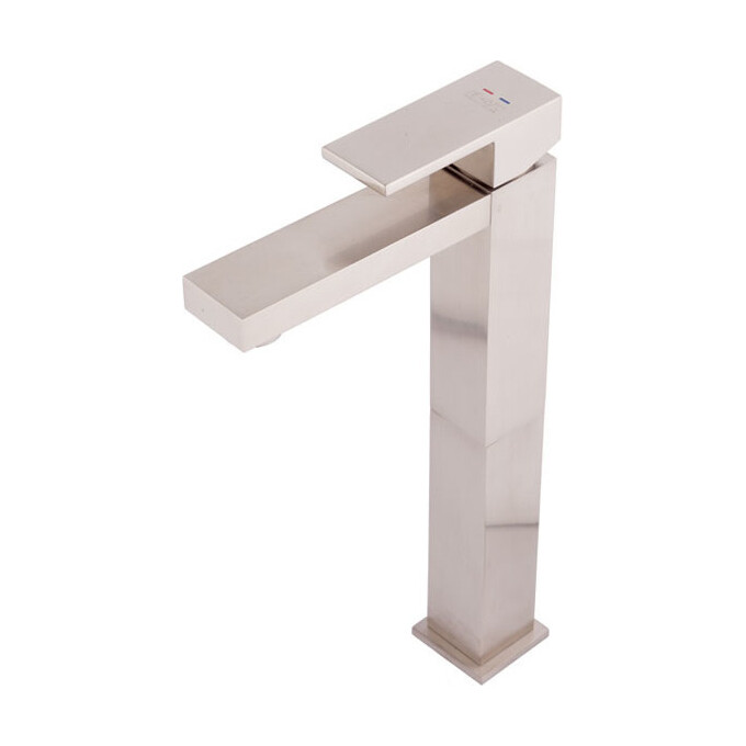 Смеситель для умывальника высокий Newarc Cubic 871001N (сатин), фото 4