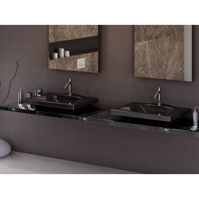 Умывальник 65 см Idevit Vega 2801-0505-07 (черный), фото 2
