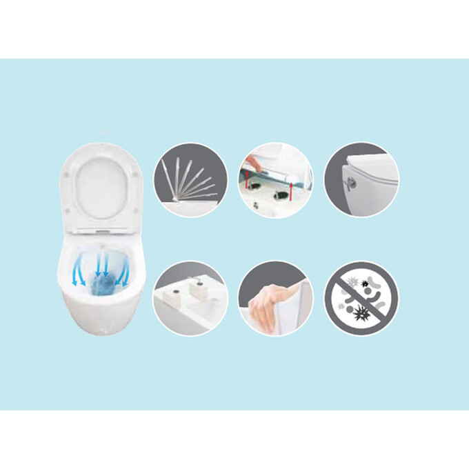 Безободковый подвесной унитаз Idevit Neo Classic 3304-0616, фото 3