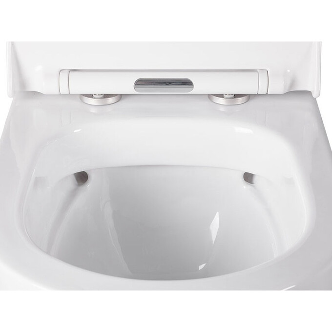 Безободковый подвесной унитаз Idevit Alfa SETK3104-2616-001-1-6000 (c сиденьем), фото 4