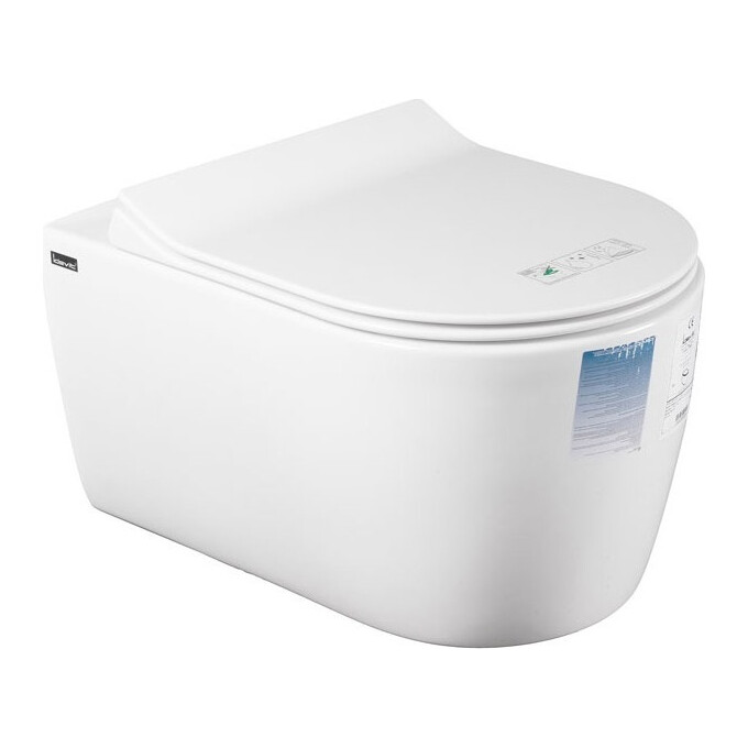 Безободковый подвесной унитаз Idevit Alfa SETK3104-2616-001-1-6000 (c сиденьем), фото 