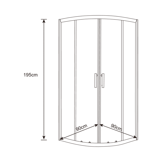 Душевая кабина без поддона 90x90 Asignatura Velvet 19020802 (профиль черный матовый, стекло прозрачное), фото 7