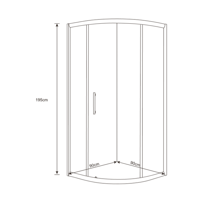 Душевая кабина без поддона 90x90 Asignatura Altea 29020802 (профиль черный матовый, стекло прозрачное), фото 4