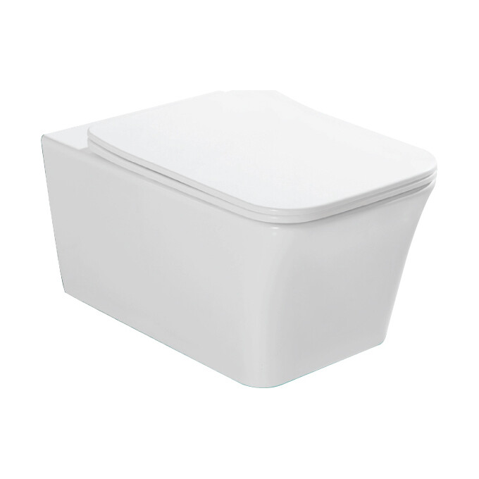 Безобідковий підвісний унітаз Asignatura Simple Line Rimless 37802805 (з сидінням), фото 