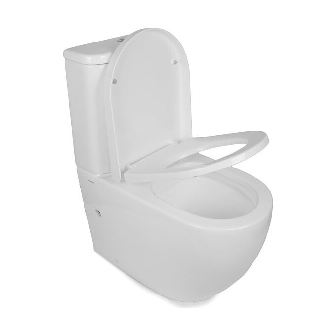 Безободковый унитаз-компакт Rimless Newarc Modern 3822W NEW (с сиденьем), фото 5