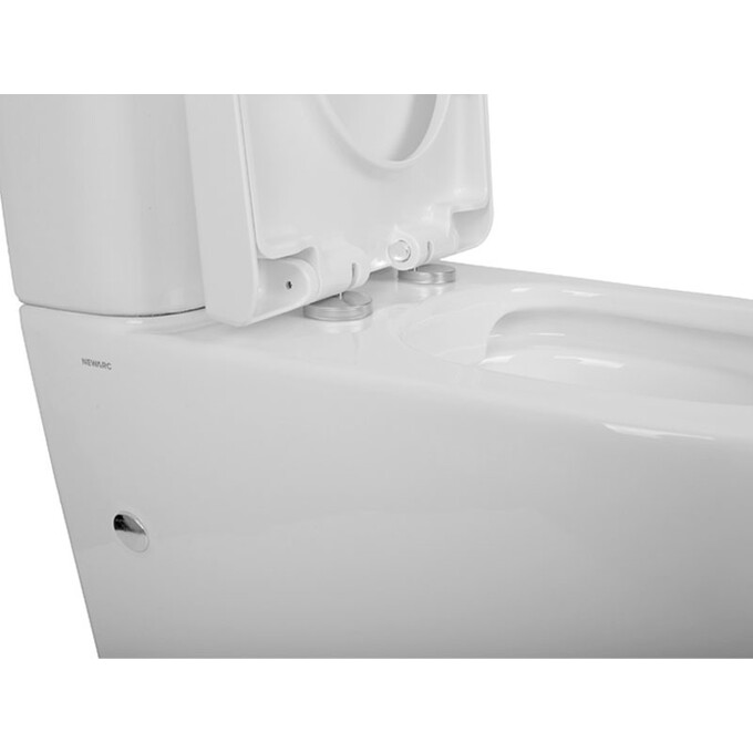 Безободковый унитаз-компакт Rimless Newarc Modern 3822W NEW (с сиденьем), фото 6
