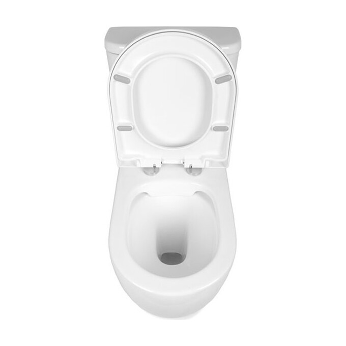 Безободковый унитаз-компакт Rimless Newarc Modern 3822W NEW (с сиденьем), фото 9