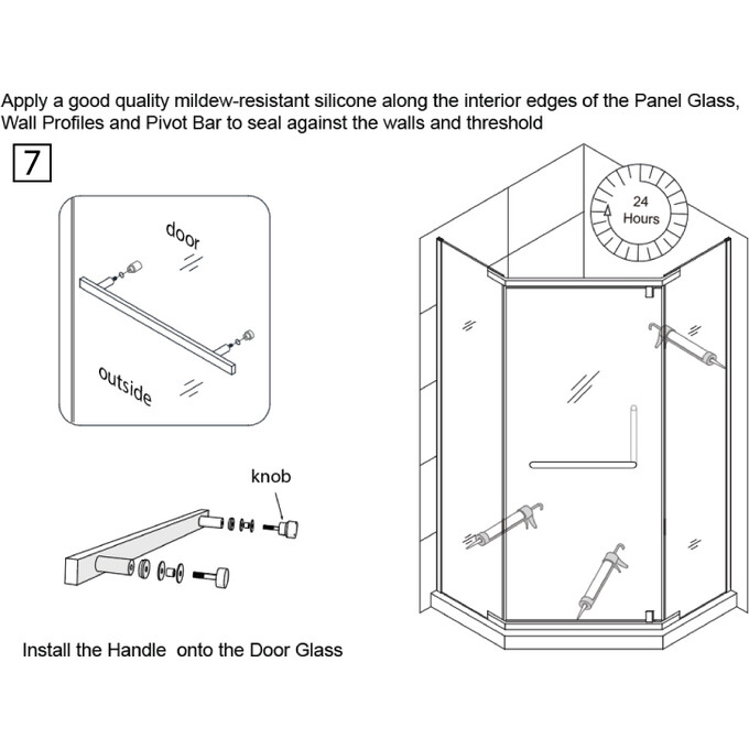 Душевая кабина без поддона 90x90 Asignatura Turia 39020409 (профиль сатин, стекло прозрачное), фото 16